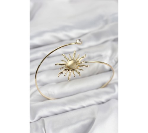 Pazu Bileklik Gold Renk Pirinç Güneş Model