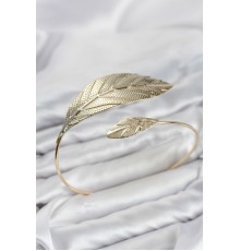Pazu Bileklik Gold Renk Pirinç Yaprak Model