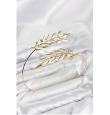 Pazu Bileklik Gold Renk Pirinç Zeytin Dalı Model
