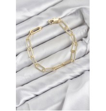 CM Ataş Zincir Model Gold Renk Pirinç Kadın Bileklik