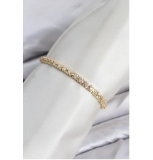 CM Model Zirkon Taşlı VIP Seri Gold Renk Pirinç Kadın Bileklik