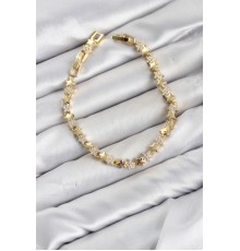 CM Yıldız Model Zirkon Taşlı VIP Seri Gold Renk Pirinç Kadın Bileklik