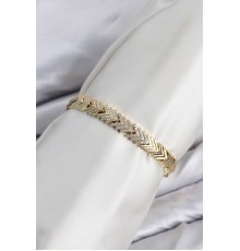 CM Çavuş Model Zirkon Taşlı VIP Seri Gold Renk Pirinç Kadın Bileklik