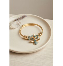 Mavi Arı Model Gold Renk Charm Bileklik