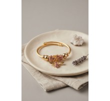 Pembe Arı Model Gold Renk Charm Bileklik