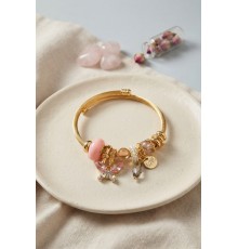 Pembe Kelebek Model Charmlı Bileklik