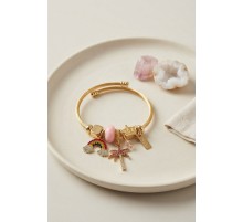 Gökkuşağı ve Pembe Palmiye Charmlı Bileklik