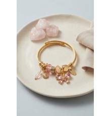 Pembe Kelebek Model Charmlı Bileklik