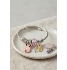 Pembe Şans Tavşanı Charmlı Bileklik