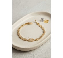 Gold Renk Zirkon Taşlı Messika Model Bileklik