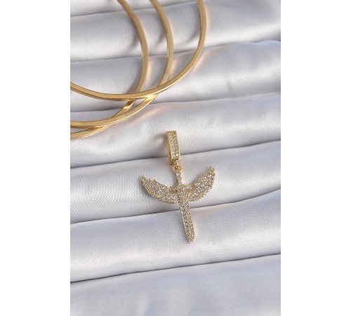Pirinç Gold Renk Zirkon Taşlı Mikail Model Ajda Charm