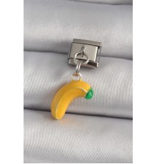 316L Çelik Gümüş Renk Sallantı Muz Model Nomination Charm