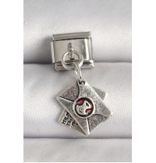 316L Çelik Gümüş Renk Mektup Model Nomination Charm