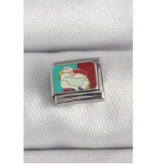 316L Çelik Gümüş Renk Renkli Portre Model Nomination Charm