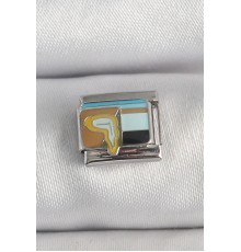 316L Çelik Gümüş Renk Renkli Portre Model Nomination Charm