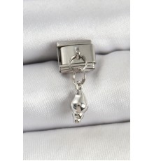 316L Çelik Sallantılı Deniz Kabuğu Model Gümüş Renk Nomination Charm