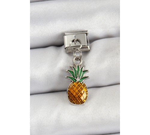 316L Çelik Sallantılı Ananas Model Gümüş Renk Nomination Charm