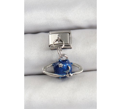 316L Çelik Sallantılı Satürn Model Gümüş Renk Nomination Charm