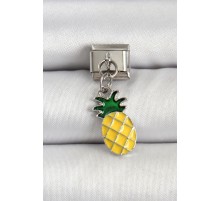 316L Çelik Gümüş Renk Ananas Model Nomination Charm