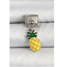 316L Çelik Gümüş Renk Ananas Model Nomination Charm