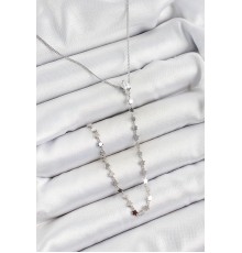 Pirinç Zirkon Taşlı Yıldız Figürlü Y Model Gümüş Renk Kadın Kolye