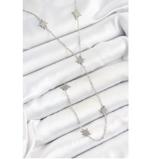 316L Çelik Kutup Yıldızı Figürlü Y Model Gümüş Renk Kadın Kolye