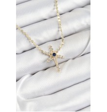 Pirinç Zirkon Taşlı Kutup Yıldızı Model Ezme Zincir Gold Renk Kadın Kolye