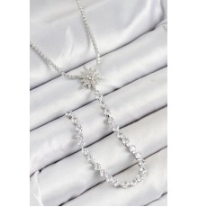 Pirinç Zirkon Taşlı Kutup Yıldızı Model Gold Renk Y Kolye