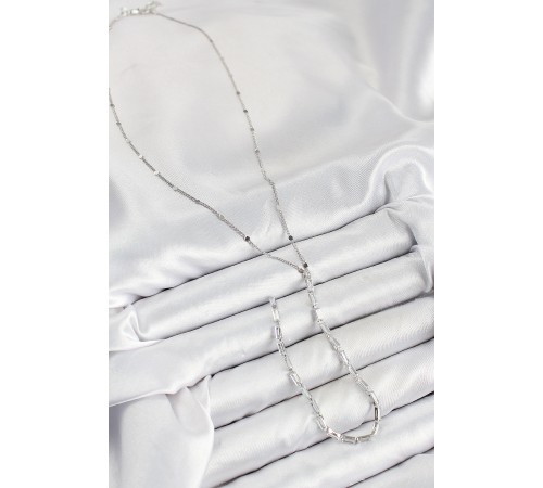 Pirinç Zirkon Taşlı Model Gümüş Renk Y Kolye