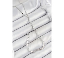 Pirinç Zirkon Taşlı Model Gümüş Renk Y Kolye