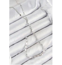 Pirinç Zirkon Taşlı Model Gümüş Renk Y Kolye