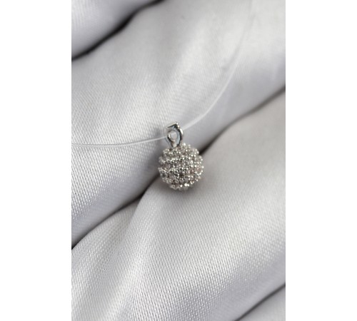 Misineli Topcuk Model Gümüş Renk Hayalet Kolye