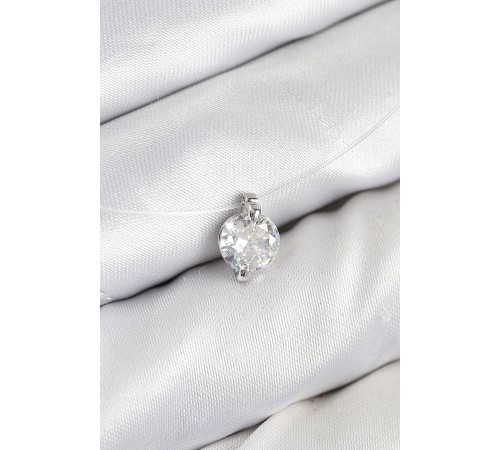 Misineli Zirkon Taşlı Model Gümüş Renk Hayalet Kolye