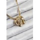 316L Çelik Gül Figürlü İtalyan Zincir Model Gold Renk Kadın Kolye