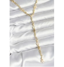 Pirinç Gold Renk Kadın Manifest Kolye