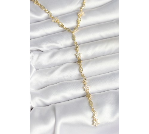 Pirinç Gold Renk Kadın Manifest Kolye