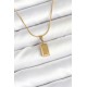 316L Çelik Gold Renk Mini Külçe Altın Model Kolye