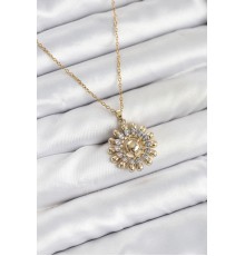 316L Çelik Zincir Gold Renk Güneş Model Kadın Kolye