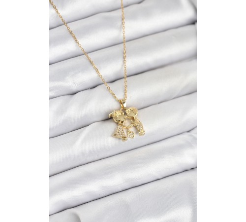 316L Çelik Zincir Gold Renk Erkek Kız Model Kadın Kolye