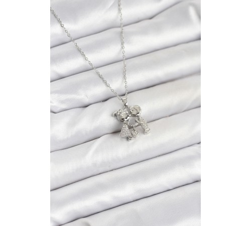 316L Çelik Zincir Gümüş Renk Erkek Kız Model Kadın Kolye