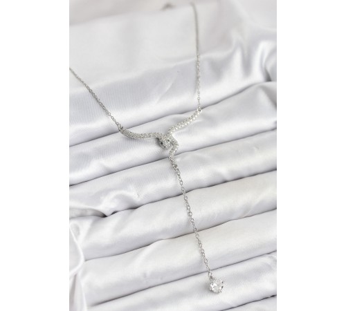 316L Çelik Zincir Gümüş Renk Yılan Model Y Kolye