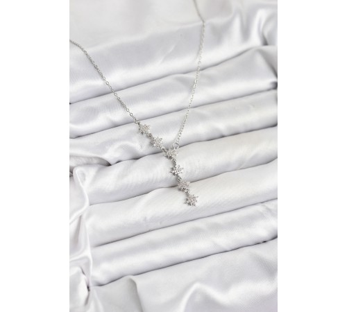 316L Çelik Zincir Gümüş Renk Kutup Yıldızı Model Kadın Kolye