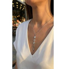 316L Çelik Zincir Gümüş Renk Güneş ve Enerji Model Kadın Y Kolye