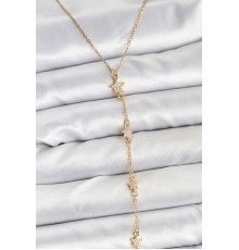 316L Çelik Zincir Gold Renkli Yıldız Model Kadın Y Kolye