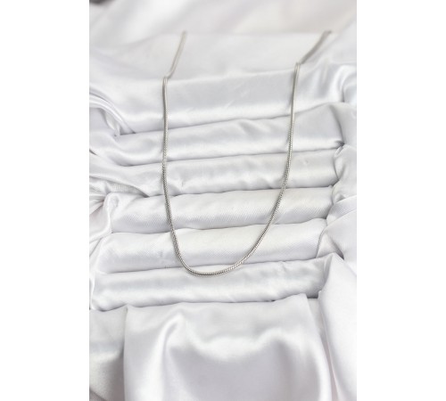 316L Çelik Zincir Gümüş Renk 60 cm Yılan Zincir Kadın Kolye