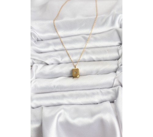 316L Çelik Zincir Gold Renk Minimal Kutup Yıldızı Model Kadın Kolye