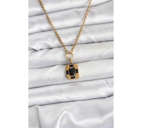 316L Çelik Zincir Gold Renk Vintage Model Kadın Kolye