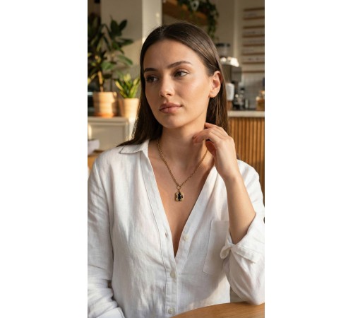 316L Çelik Zincir Gold Renk Vintage Model Kadın Kolye