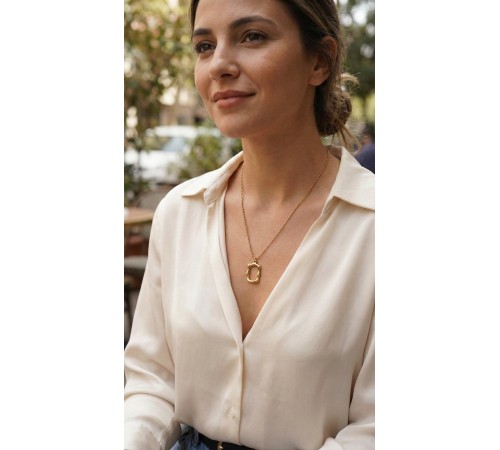 316L Çelik Zincir Gold Renk Model Kadın Kolye