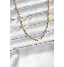 14K Gold Renk Kaplama Ezme Yılan Zincir Model CM Kadın Kolye